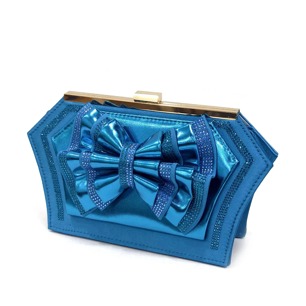 Showing Venus Chan shoe and bag set for women, highlighting luxurious materials and chic fashion element for elite events.