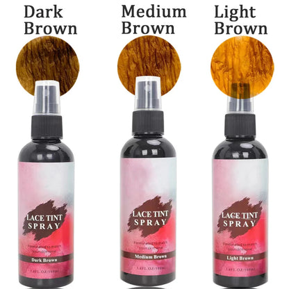 Elegant glossing hair polisher for a radiant finish on wigs and extensions, presented in a chic 177ml bottle.