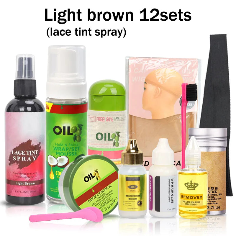 Sleek edge control product from the wig installation kit ensures polished and neat hairline for a flawless look.