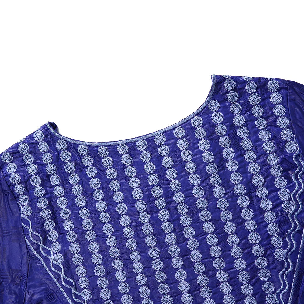 View of H&D Women's Bazin Riche Dress with vibrant colours, showcasing a stunning party skirt for exquisite celebrations.