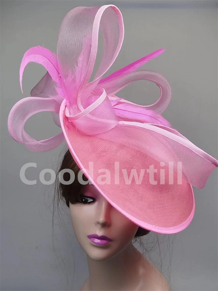 Elegant grey fascinator pillbox cap for women, perfect for weddings and royal events, measuring 30CM, crafted from high-quality polyester.