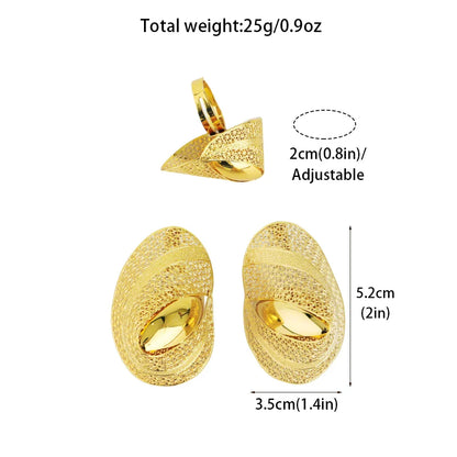 Fashionable gold plated bow tie jewellery set elegantly arranged, perfect for weddings and special events, showcasing modern luxury.