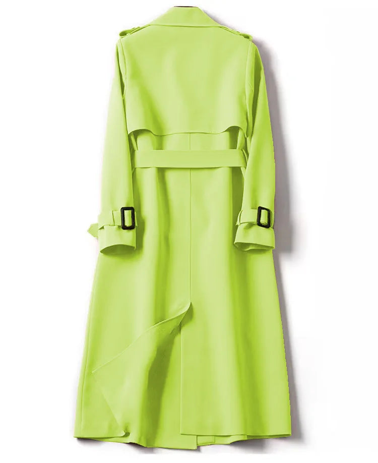 Sophisticated women's trench coat in high-quality broadcloth, perfect for fashion-forward individuals seeking comfort and style.