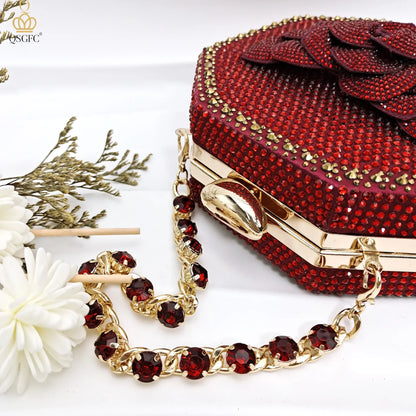 Close-up of QSGFC Women's Mid-Heel Evening Pumps featuring a stylish pointed toe design and secure buckle strap in luxurious wine colour.