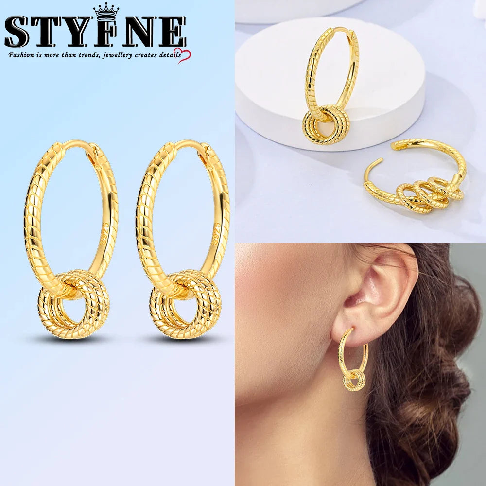 Sophisticated 925 sterling silver earrings with a geometric double square buckle design, exemplifying fine craftsmanship and luxury.