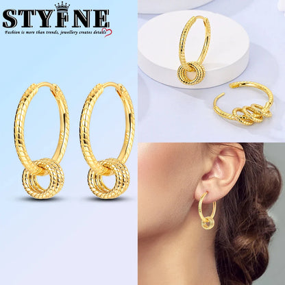 Sophisticated 925 sterling silver earrings with a geometric double square buckle design, exemplifying fine craftsmanship and luxury.