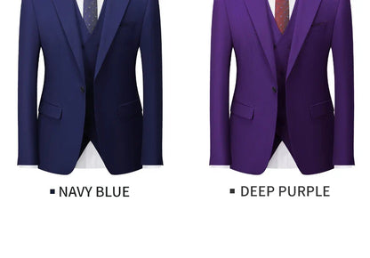 Luxury Italian slim fit suit in a rich fabric, ideal for formal occasions, displayed elegantly to highlight its superior craftsmanship.