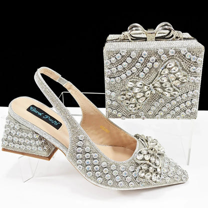 Luxury QSGFC high heel blue pumps with graffiti pattern and comfortable fit, perfect for enhancing your elegant ensemble for spring and autumn soirées.