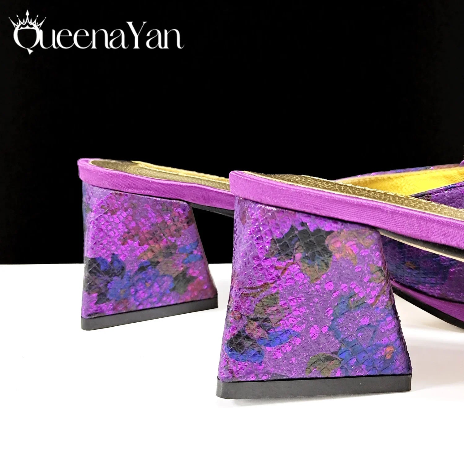 Fashion-forward QSGFC purple sandals with a peep toe design, designed for stylish women seeking comfort and luxury.