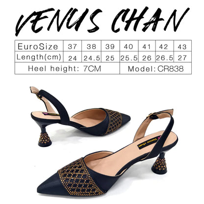 Stylish rhinestone handbag set matching the wine colour heeled shoes, ideal for formal occasions such as weddings and parties.