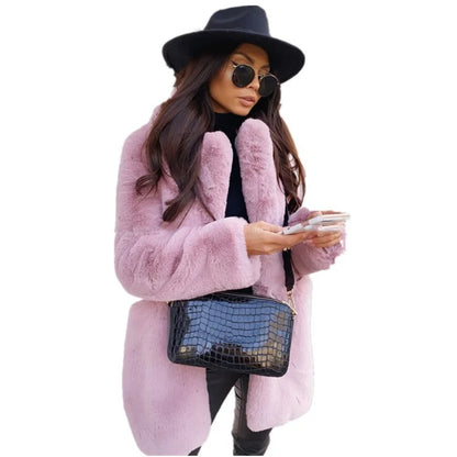 Fashionable faux fur outerwear for women, combining warmth and style for the ultimate luxury winter coat experience.
