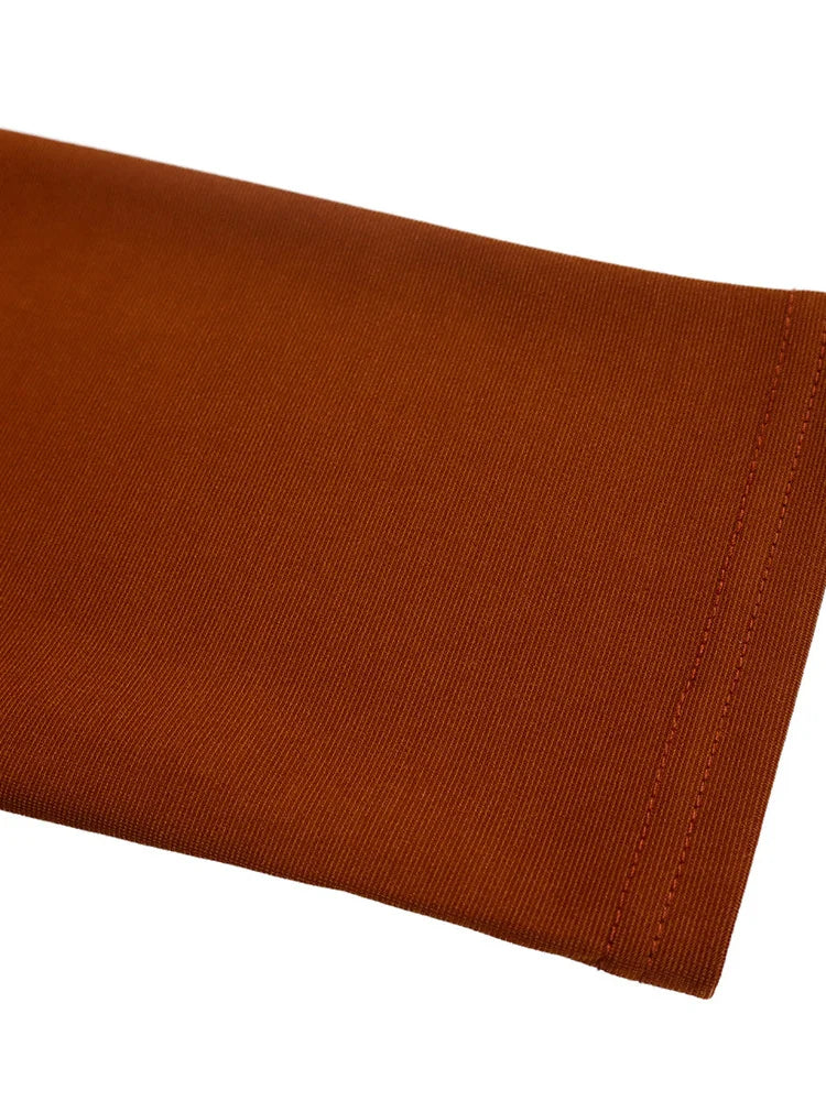 Sophisticated knee-length Wmstar women's dress with a half high collar, tailored in premium polyester for a luxurious touch.