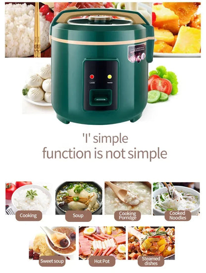 Stylish 24V portable rice cooker featuring ergonomic design, perfect for upscale travel dining.