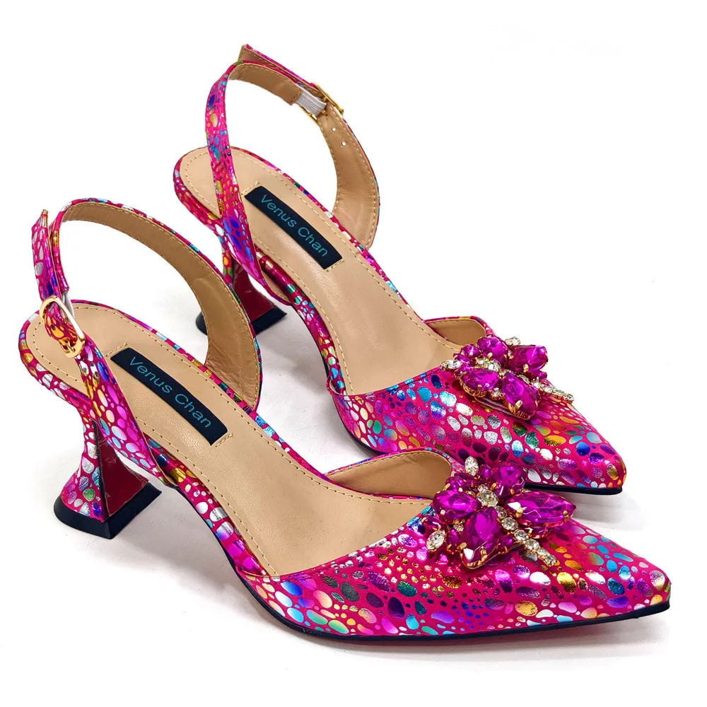 Stylish ensemble featuring yellow heels and matching bag, ideal for upscale parties and events.