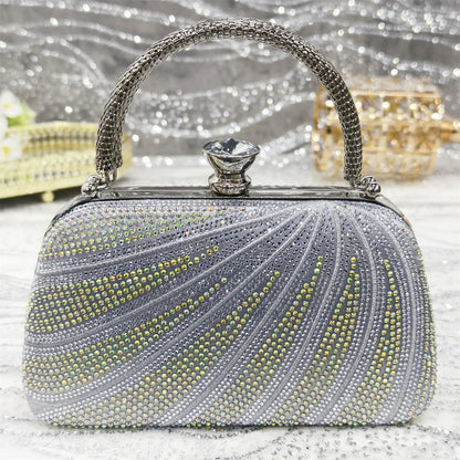 Luxury women’s Italian high heels with diamond studs, elegant and stylish for formal occasions.