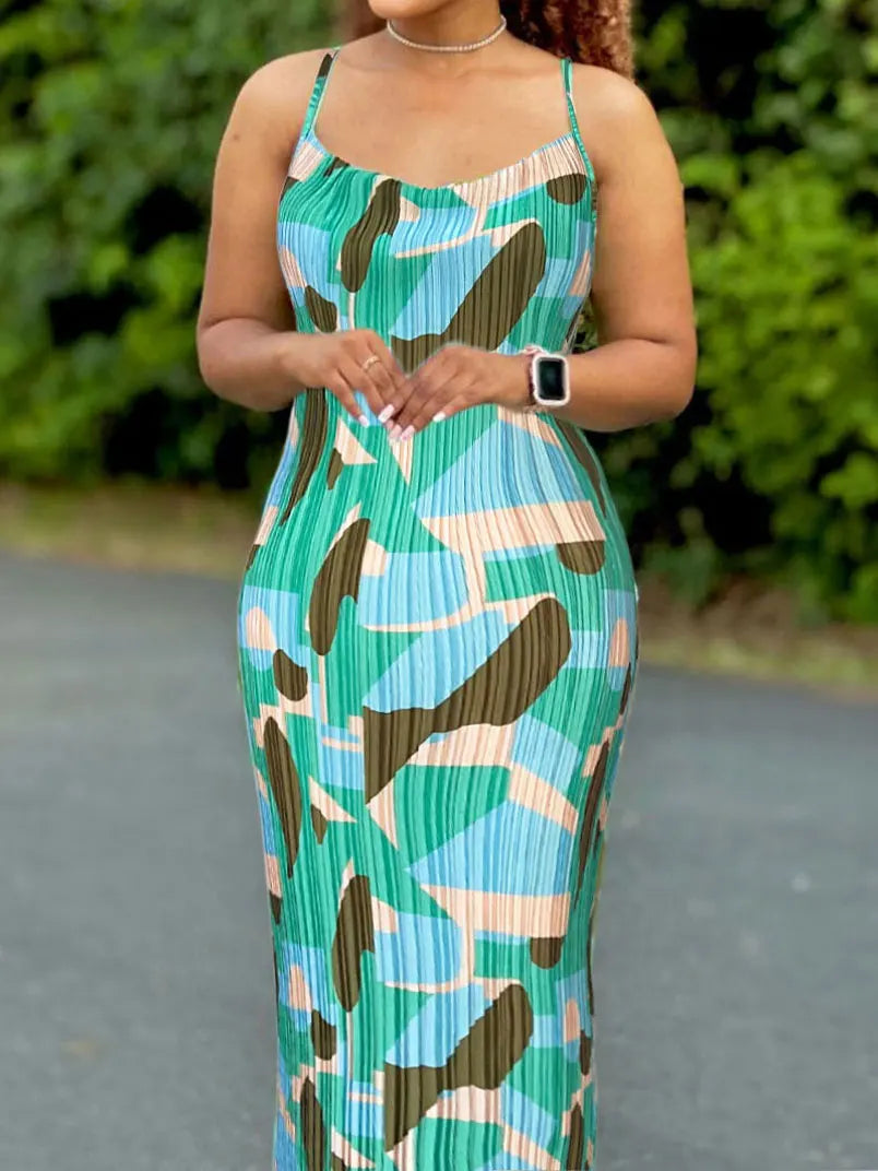 Stylish women's bodycon dress with a slash neck, exemplifying luxury with its pleated design and breathable summer fabric.