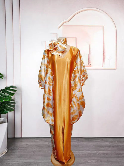 Stylish one-size-fits-all Muslim caftan dress, made with high-quality polyester, exuding sophistication and grace for ceremonial wear.