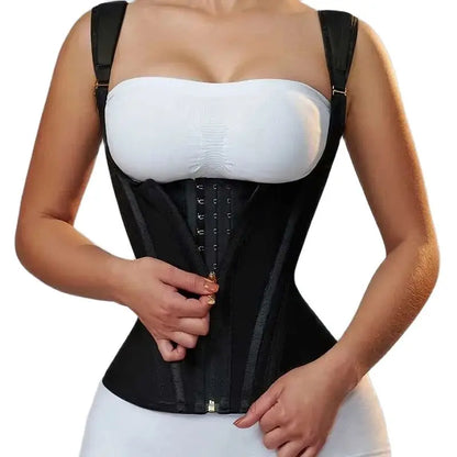 Elegant women's tummy control waist cincher corset made from high-quality latex, designed for a firm fit and remarkable waist shaping, ideal for everyday wear.