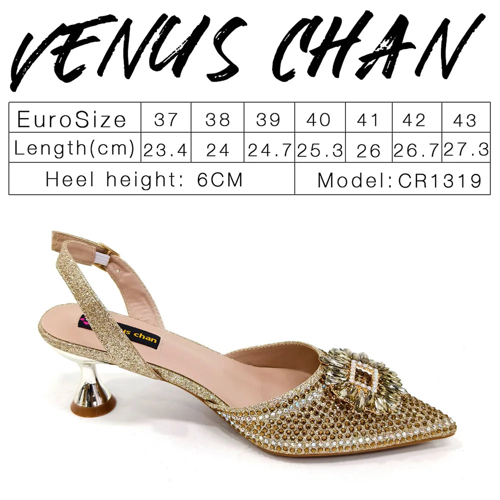 Chic ensemble showcasing women's party shoes and matching handbag, crafted for sophistication and style at any event.