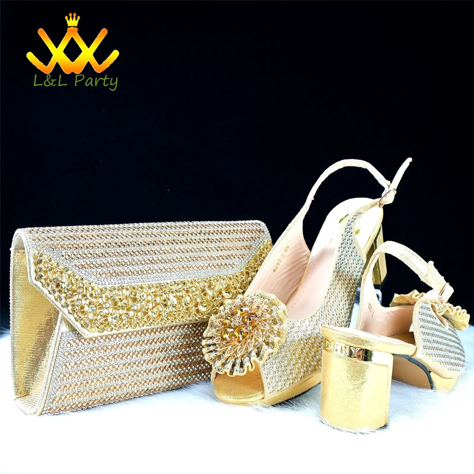 High-heeled platform sandals for women featuring a stunning green crystal design, perfect for evening parties and upscale events.