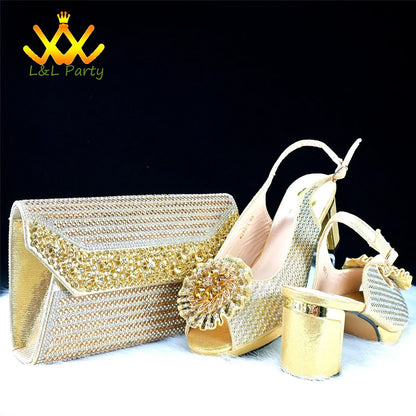 High-heeled platform sandals for women featuring a stunning green crystal design, perfect for evening parties and upscale events.