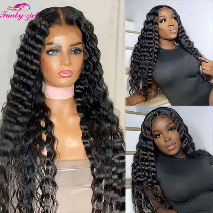 Exquisite Lace Front Wig crafted from high-quality 13x4 Brazilian hair, delivering a stunning deep wave style, ideal for enhancing your sophistication.