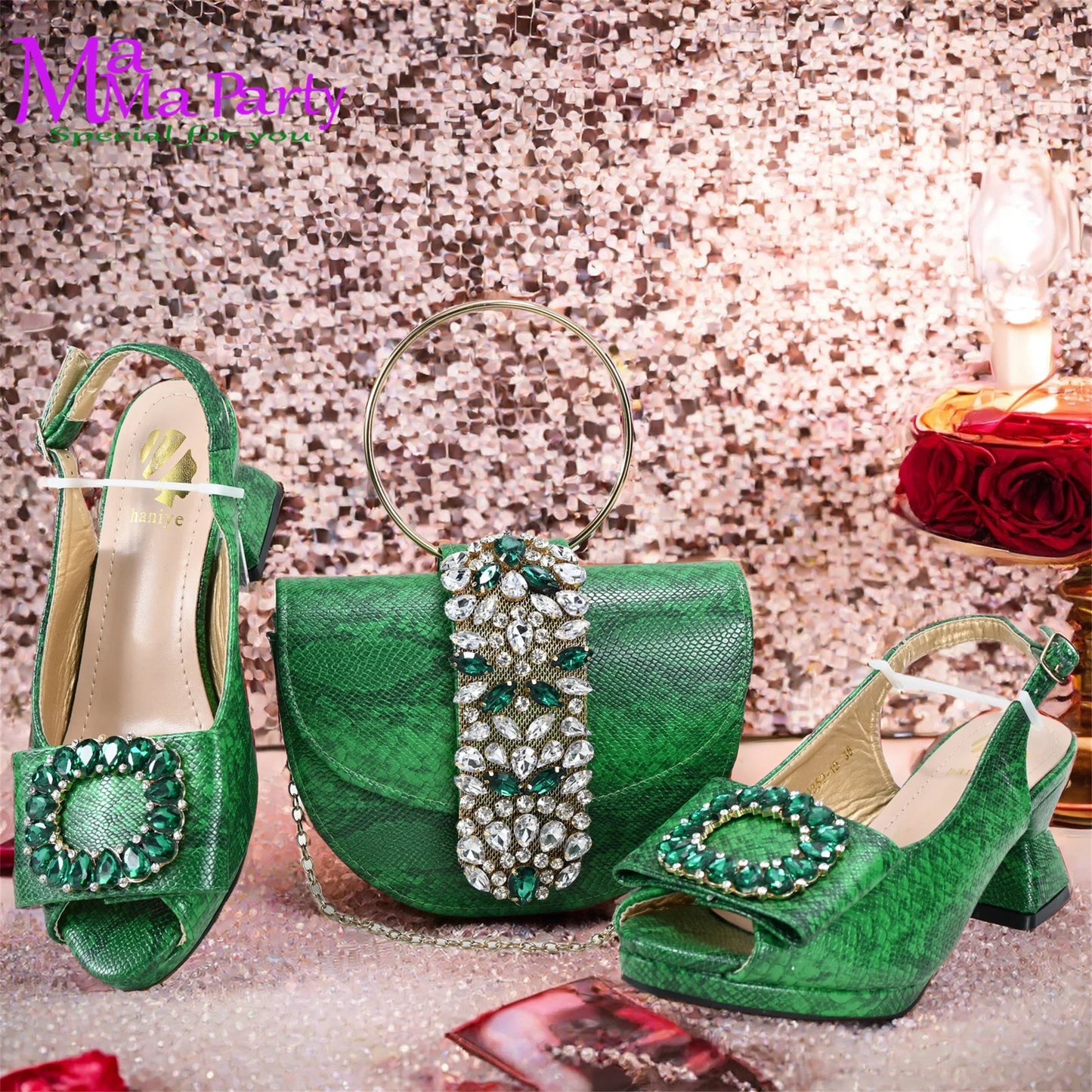 Elegant yellow peep toe pumps for women, featuring a high square heel and rhinestone embellishments, perfect for summer weddings and special occasions.