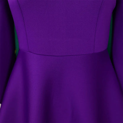 Close-up view of the luxurious pleated texture of the mid-calf dress, showcasing the high-quality polyester material designed for women.