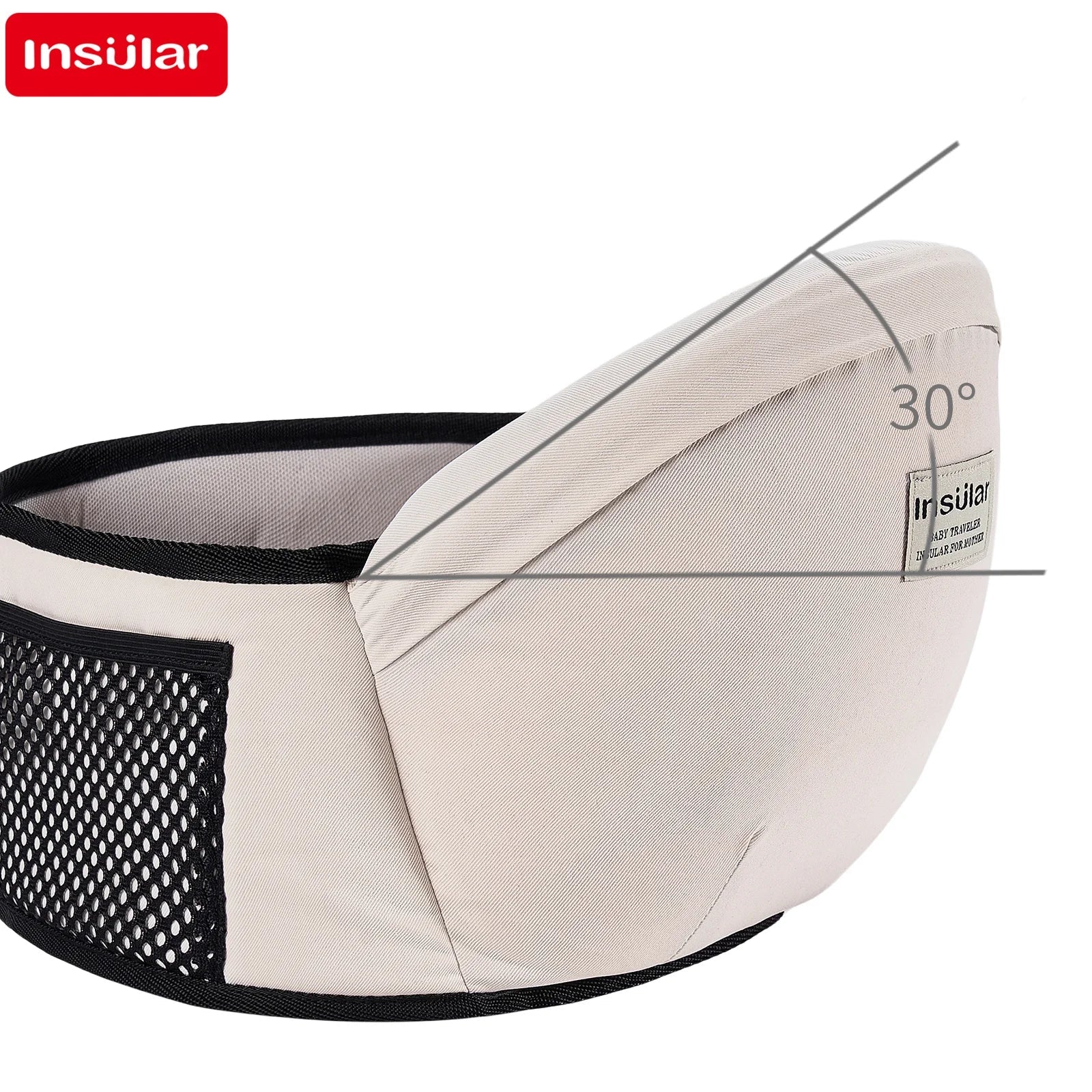 Elegant baby carrier with hip seat sling featuring a chic design, perfect for stylish parents and safe transportation of infants.