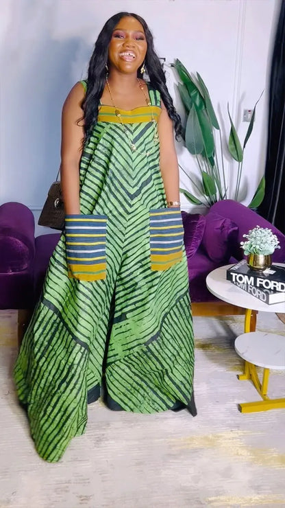 High-quality CM.YAYA Women’s Sleeveless Jumpsuit with wide leg design, highlighting a flattering high waist silhouette for exquisite style.