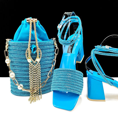 Luxury olive green high heel peep toe pumps adorned with rhinestones, perfect for sophisticated women.