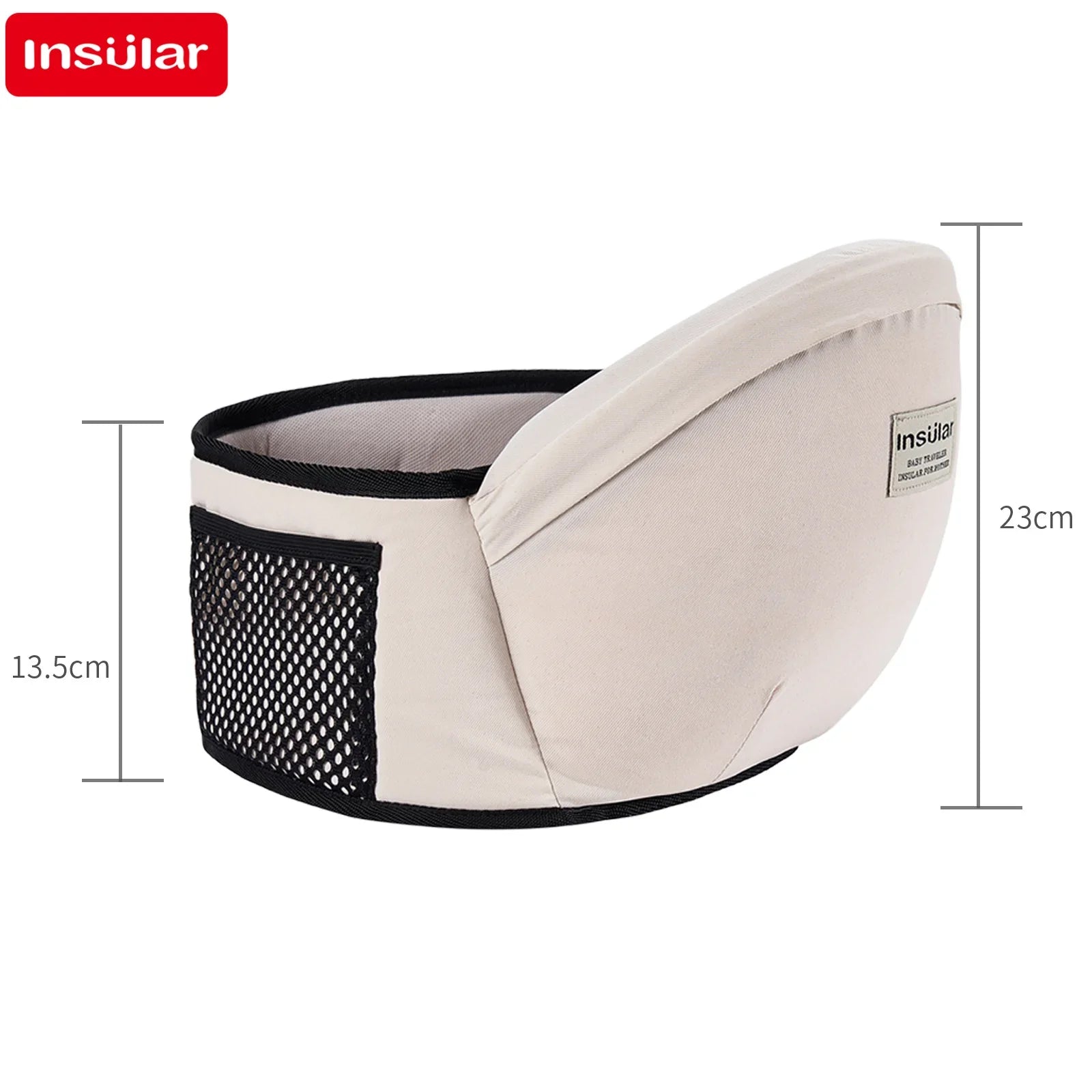 Premium synthetic fiber baby carrier with high load capacity of 20kg, combining durability with sophisticated design.
