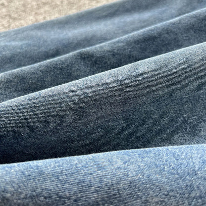 Back view of the WTHT Women's Long Denim Dress, detailing the seamless fit and exquisite design for women seeking comfort blended with luxury elegance.