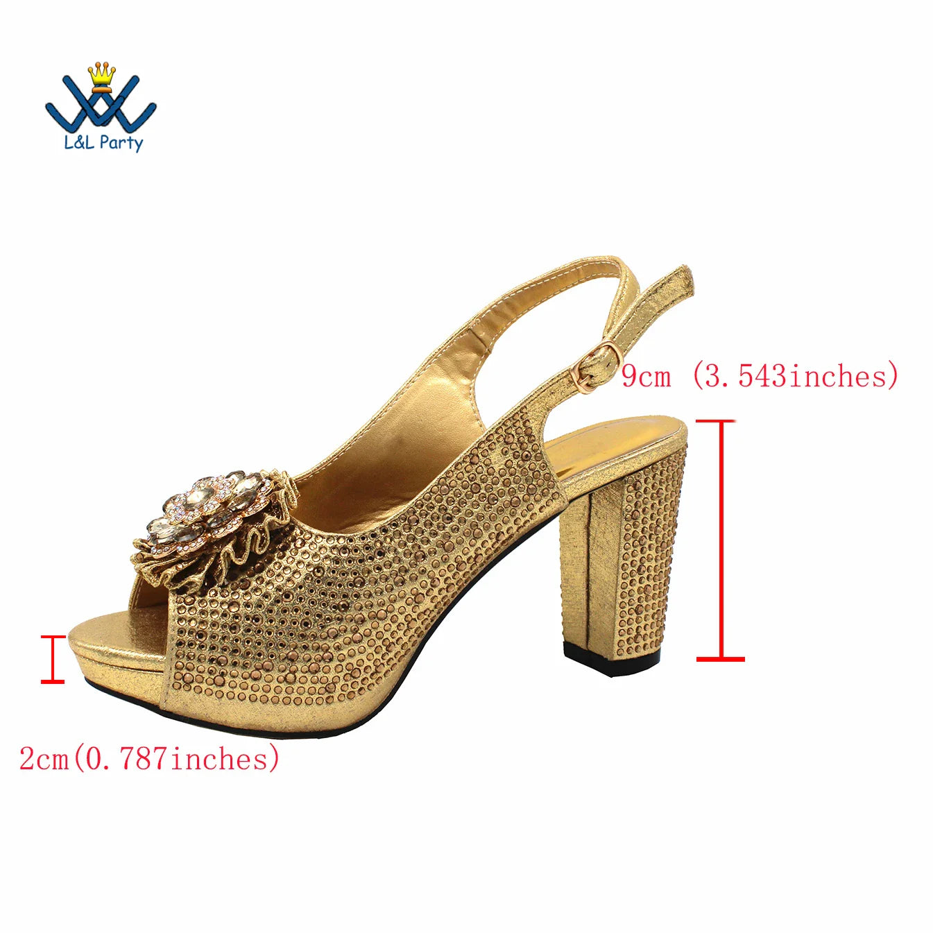 Stylish side view of luxury magenta peep toe party pumps showcasing crystal embellishments.