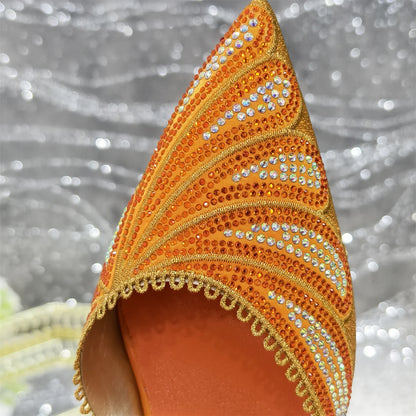 Stylish pointed toe pumps from a luxurious Italian designer collection, featuring a high spike heel and exquisite butterfly-knot accent.