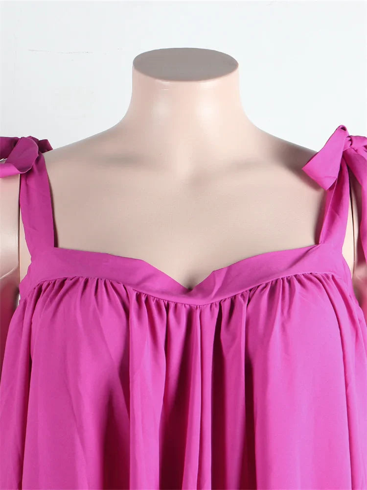 Stunning Wmstar Plus Size Maxi Dress in vibrant green, offering an exquisite square collar and loose fit for a chic look.