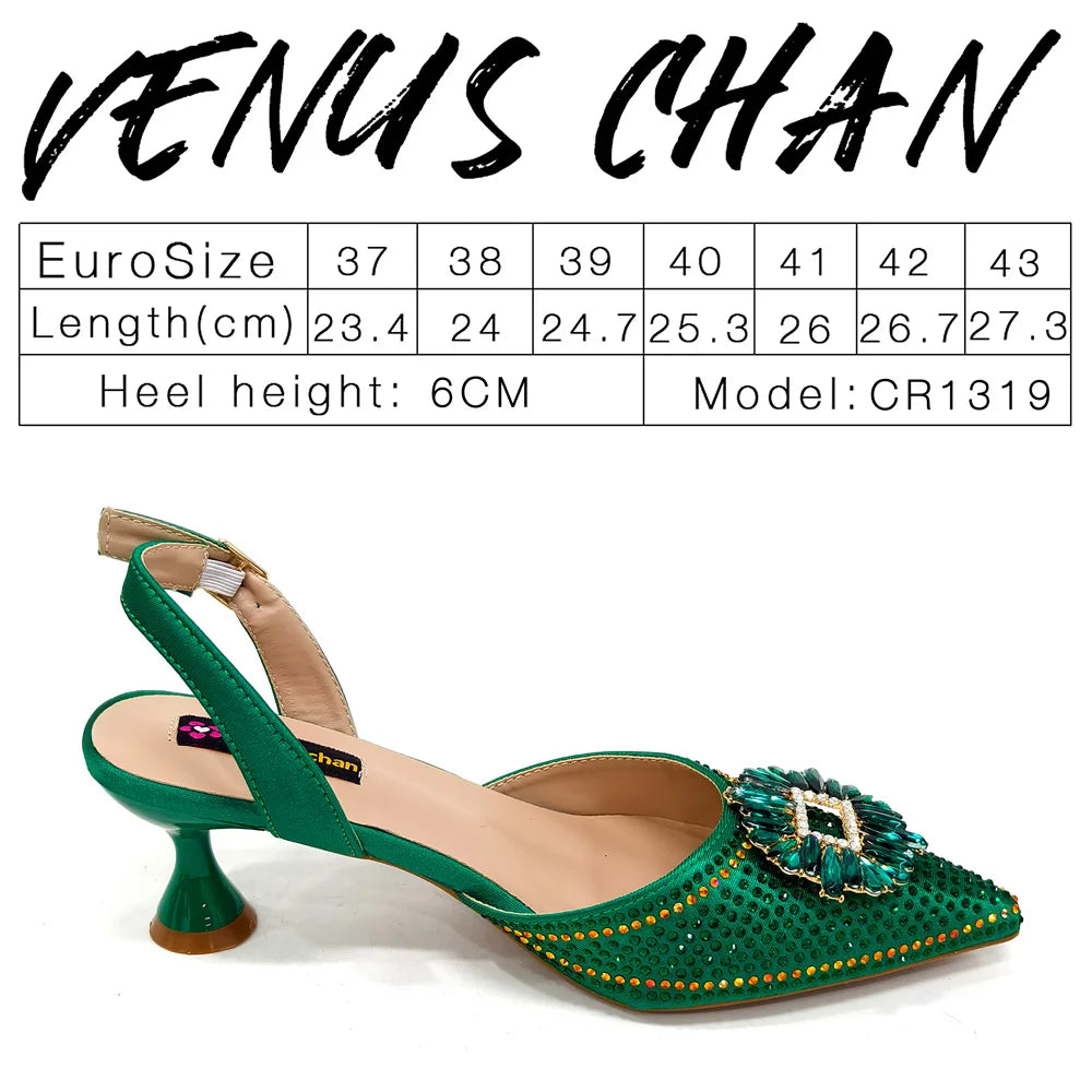 Trendy women's shoe and bag set in mixed colours, beautifully designed for spring and summer parties, elevating any wardrobe.