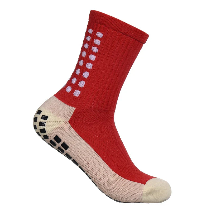 MagiMobo Football Socks displayed elegantly, emphasising their non-slip technology and durable material suited for competitive sports.