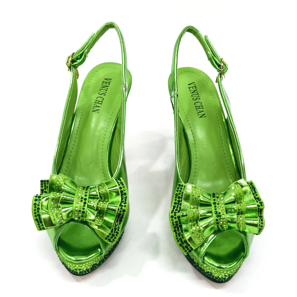 Elegant Women’s Party Shoes by Venus Chan, Showcasing High Heels and Stylish Design, Perfect for Weddings and Formal Events.