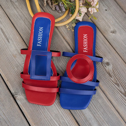 Premium quality flat slippers for women, showcasing a chic and minimalist aesthetic suitable for summer wear.