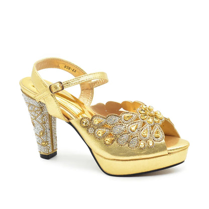 Fashionable women's pump and bag set, crafted from premium PU materials, featuring a sophisticated round heel and perfect for upscale occasions like weddings and parties.