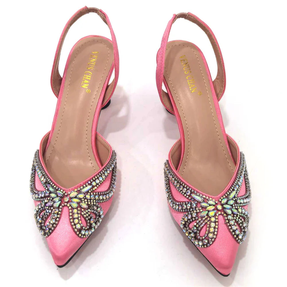 Complete set of luxurious yellow high heel sandals paired with a stylish handbag, showcasing a perfect blend of fashion and elegance.