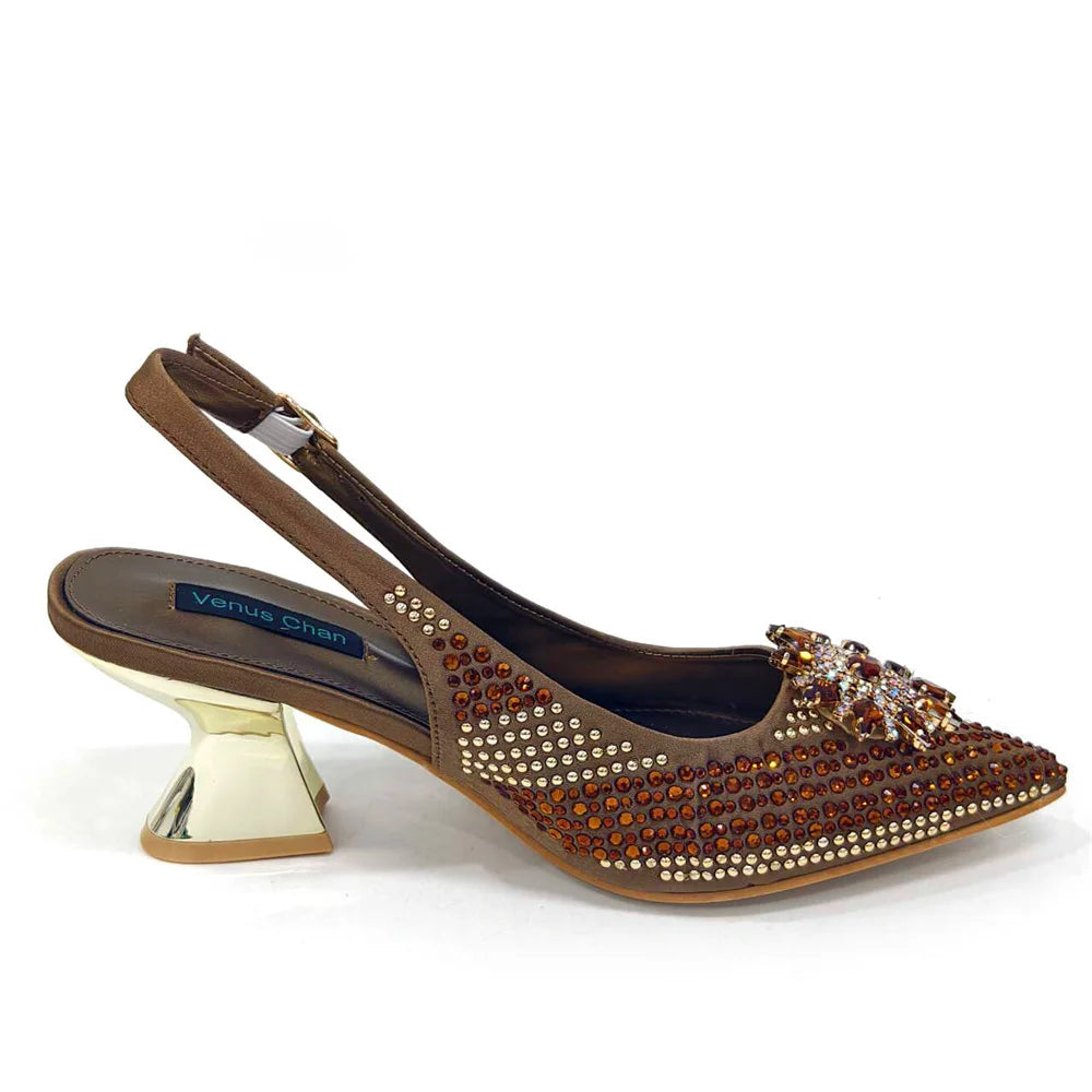 Stylish pointed toe slingback pumps for women, designed for special occasions, combining luxury and contemporary fashion.