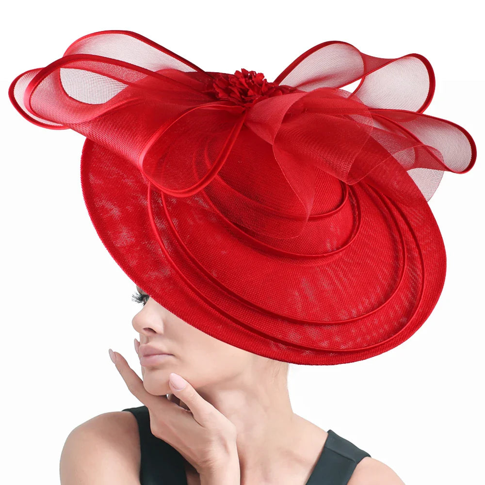 Sophisticated women's floral hair clip fascinator hat, ideal for enhancing elegance at cocktail, church, and party occasions.