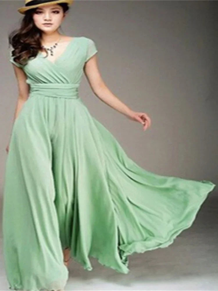 An elegant display of the women's bodycon chiffon dress, highlighting its refined design and high street appeal, suitable for middle-aged wearers.