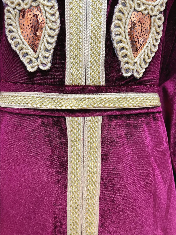 Model elegantly displaying the Ramadan Luxury Bat Sleeve Abaya, draped beautifully, epitomising grace and style for festive occasions.