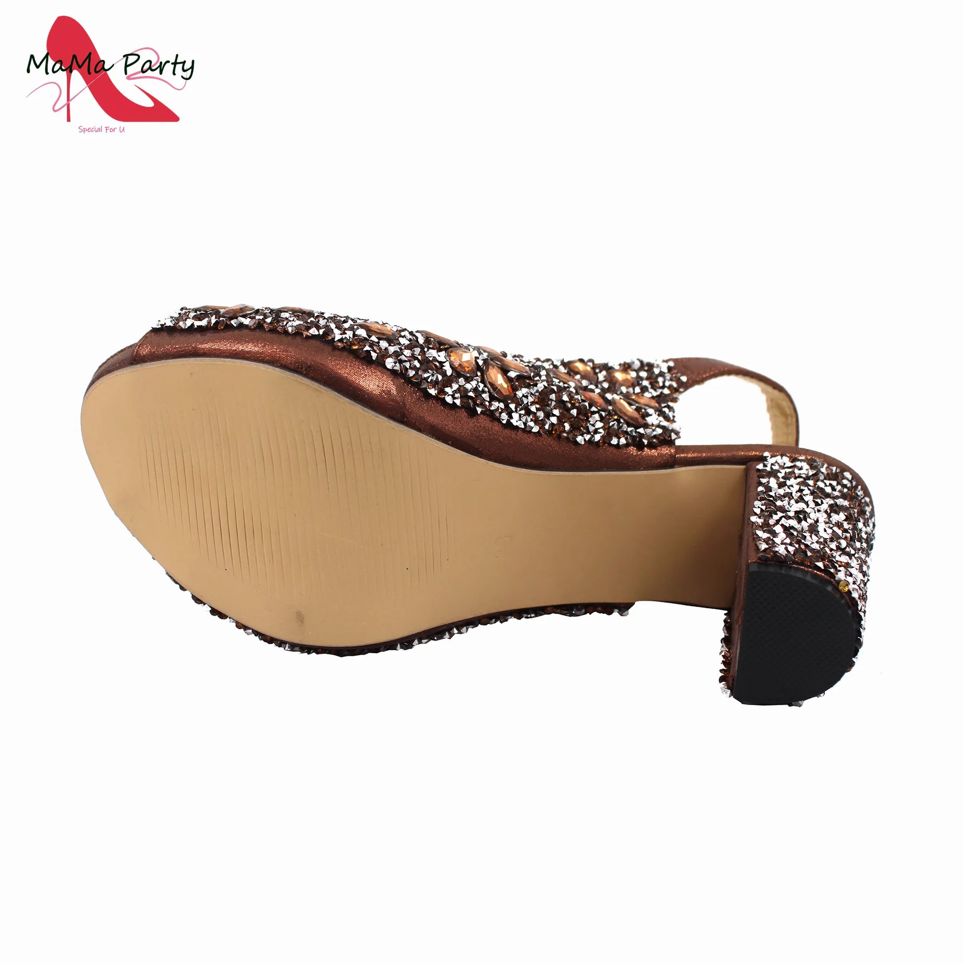 Luxury red peep toe sandals with buckle strap, adorned with full crystal embellishments, designed for women by Hot Trends Area.