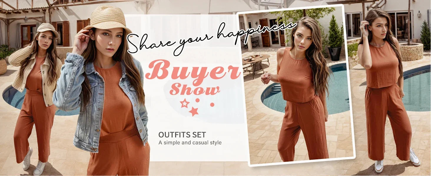 Close-up of the elegant chiffon sleeves of a women's sleeveless top paired with wide leg pants, detailed with a graceful floral print, perfect for sophisticated casual wear.