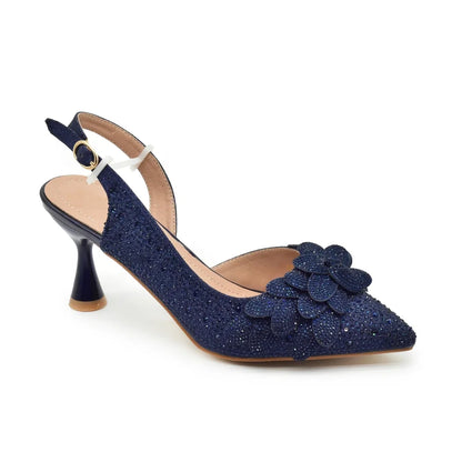 Stylish women's Italian shoe and bag set arranged elegantly to highlight the luxurious diamonds on the high heel pumps alongside the chic handbag.