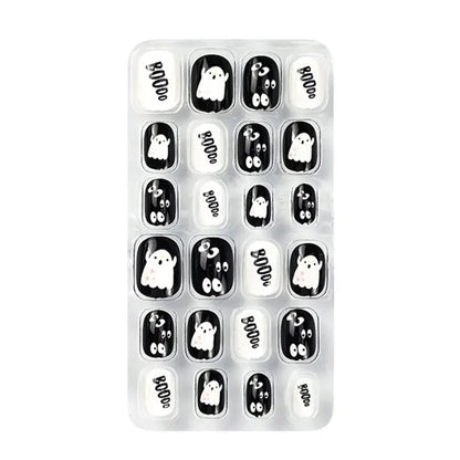 Delightful acrylic nails set showcasing vibrant candy flowers, a trendy choice for young girls' nail fashion.